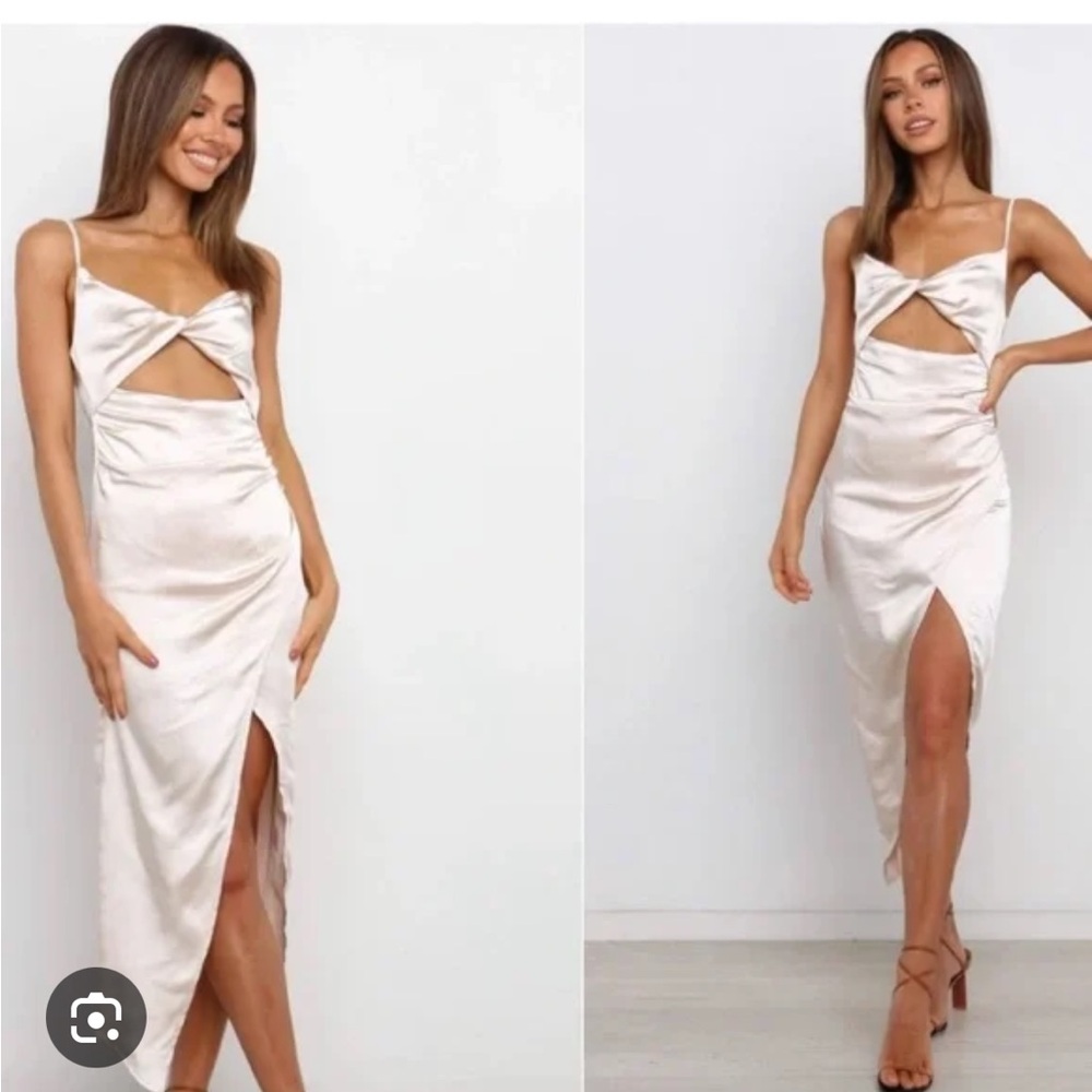 Petal & Pup Cream Midi Dress